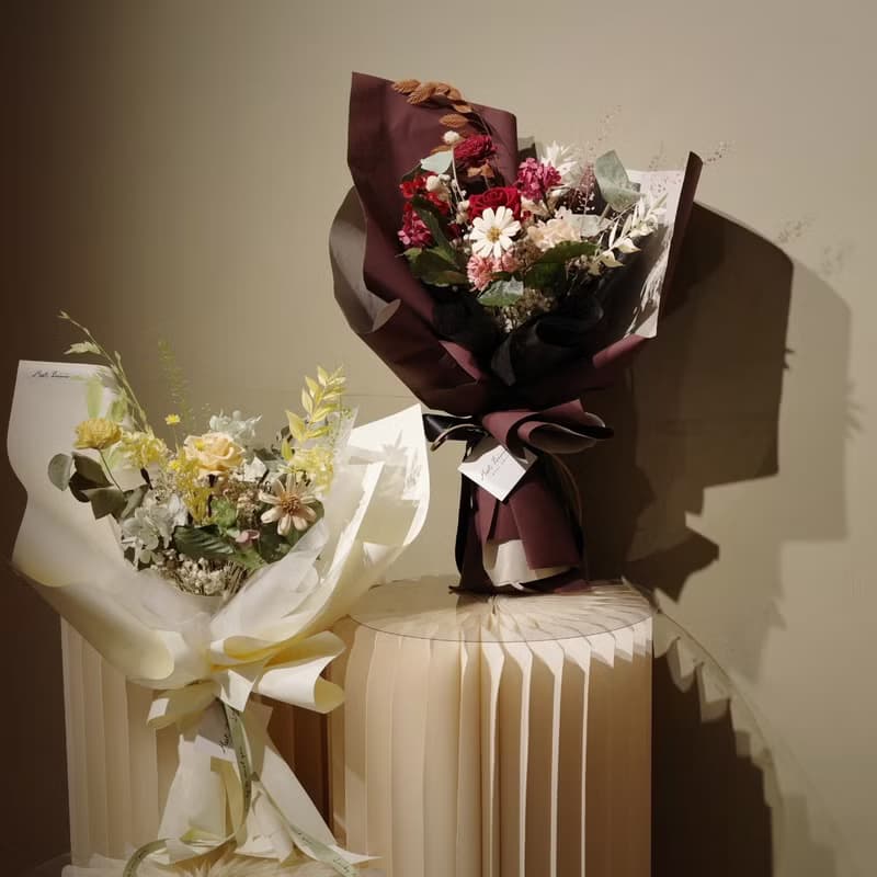 【遇見恆久】戀人時光永生玫瑰花束 情人節花束 共2款