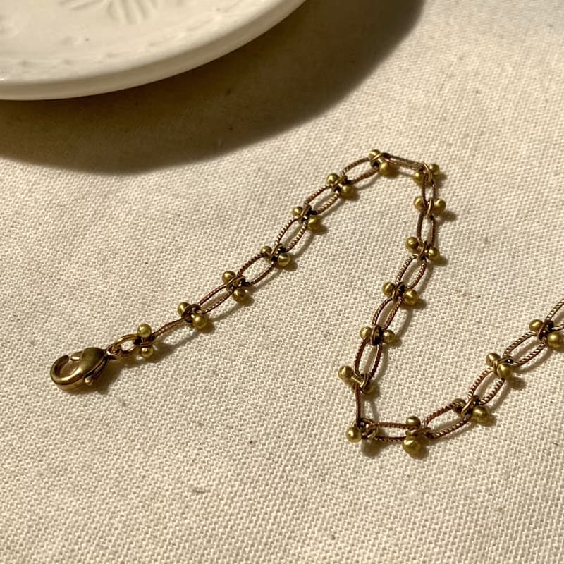 老林雜貨 | 黃銅蕾絲手鍊