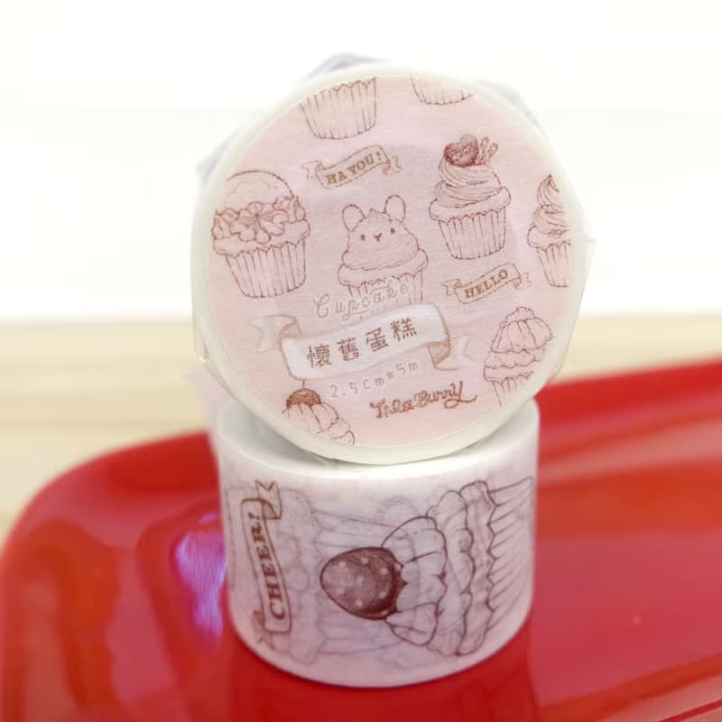 緹拉兔 情人節 杯子蛋糕 懷舊蛋糕 和紙膠帶