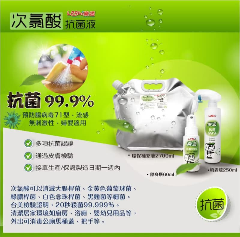 樂適抗菌液-攜帶式噴霧瓶2入(250ml+60ml)