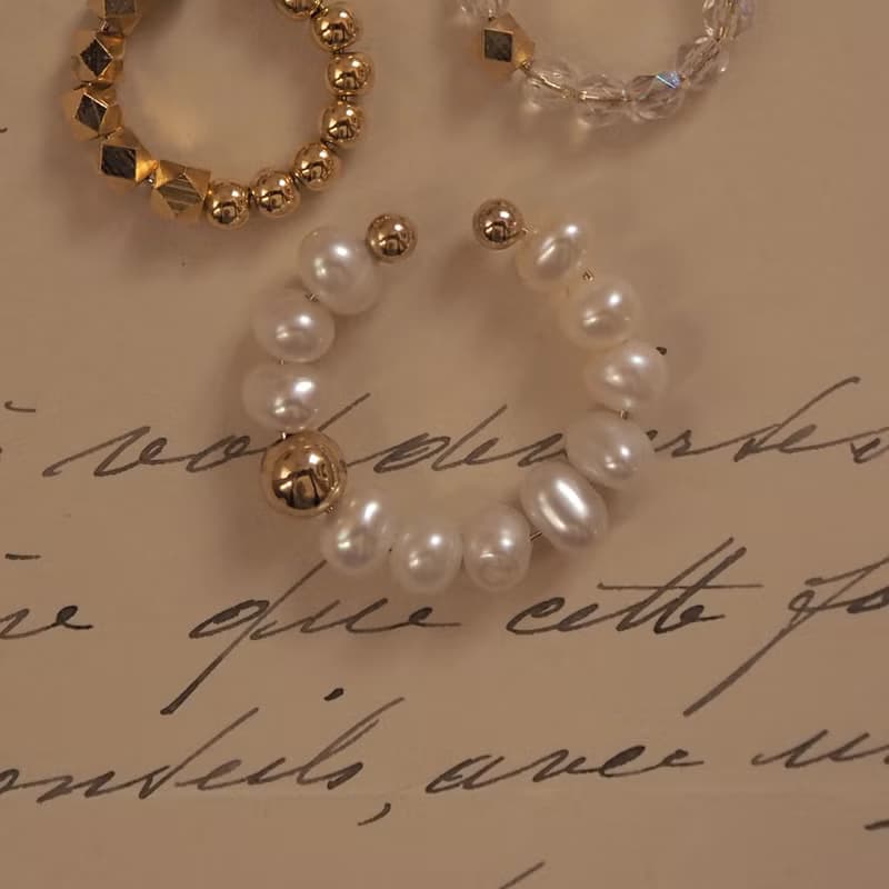 3way |  淡水パールのリングカフ  | 6月誕生石  |  EC-29