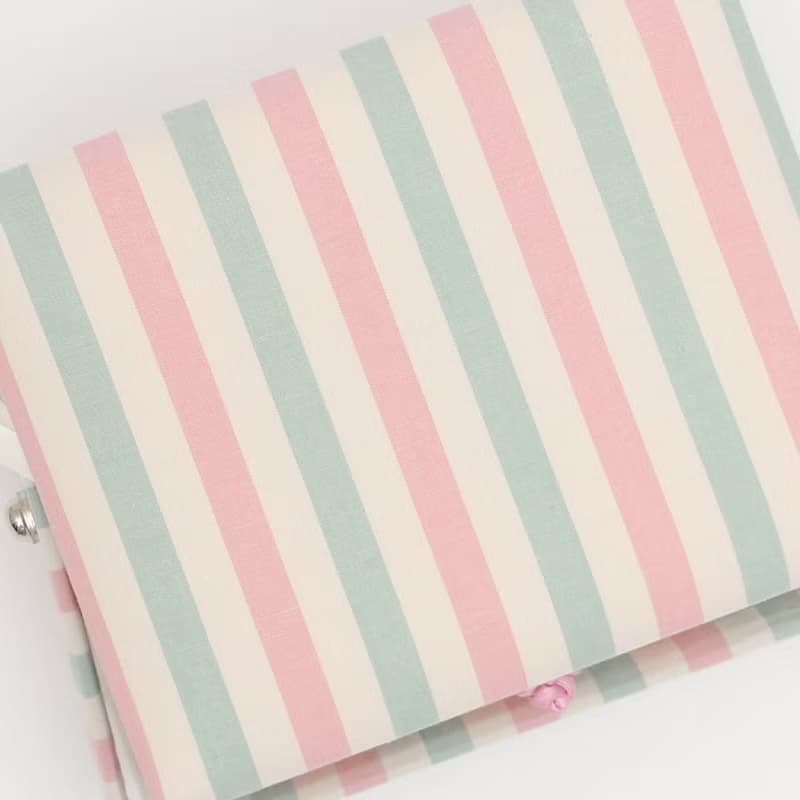 Vintage stripe sewing kit M Storage box