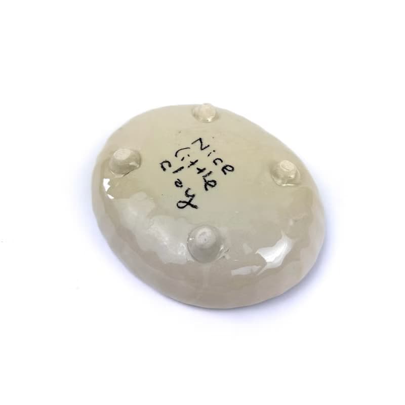 Nice Little Clay 橢圓盤 可愛貓 0302-62