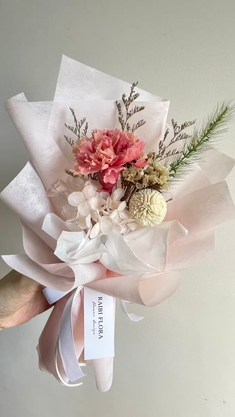 母親節永生康乃馨花束 永生康乃馨 乾燥花 母親節花束 送禮