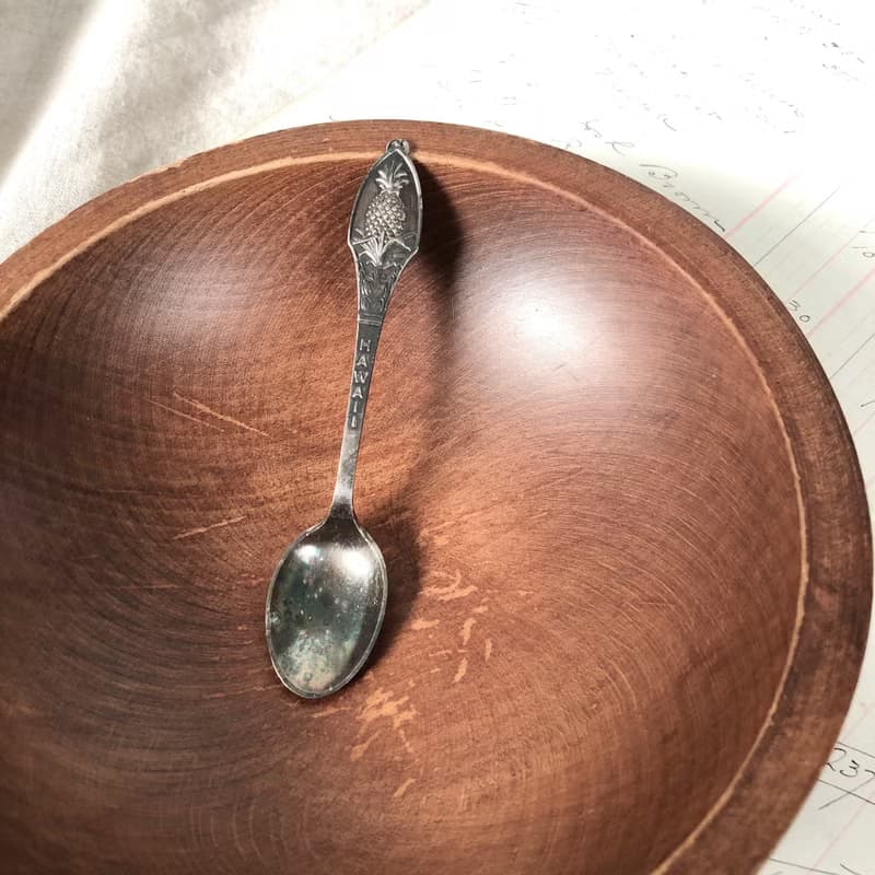 Vintage 80s 丹麥製鍍銀Hawaii紀念湯匙 小湯匙