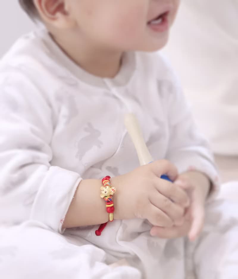 木村原創彌月禮 / 金蘋果滿月手繩/新生兒/週歲送禮
