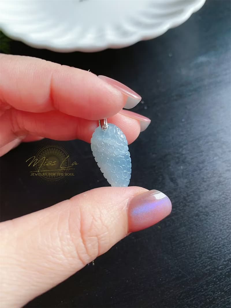 富足 天然緬甸玉翡翠 冰藍翡葡萄 項鍊 禮物 長輩禮 生日禮