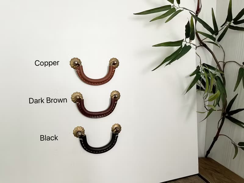 復古皮革拉把 // 復古風格 // 極簡 /// 古典櫥櫃手把 //皮革門把