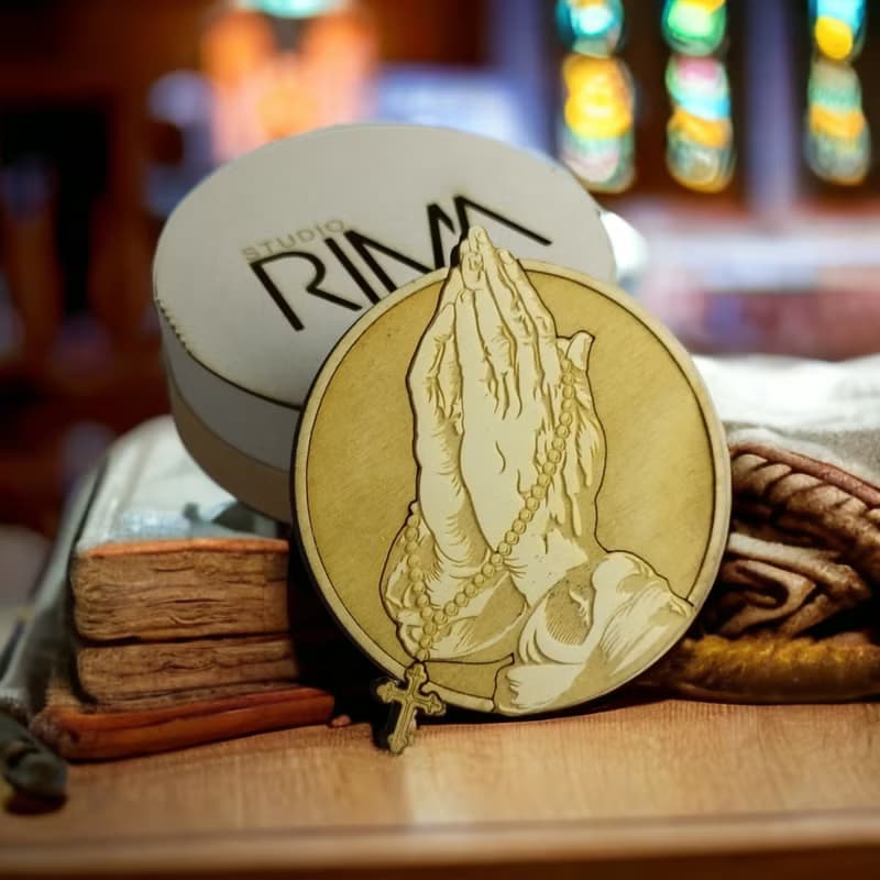 Religious Wooden Coaster Set – Spiritual and Religious Symbol Wooden Coasters