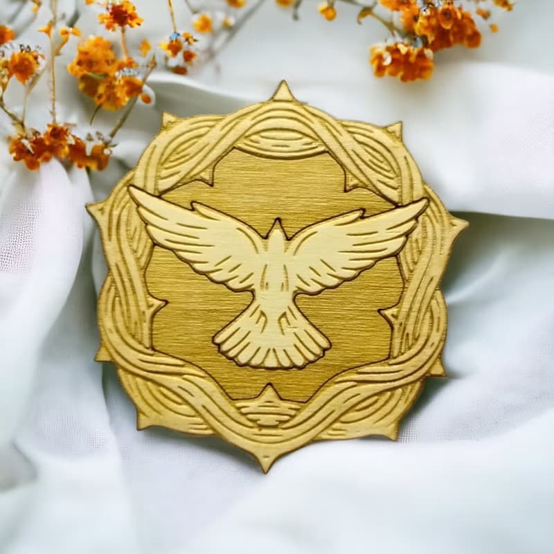 Religious Wooden Coaster Set – Spiritual and Religious Symbol Wooden Coasters