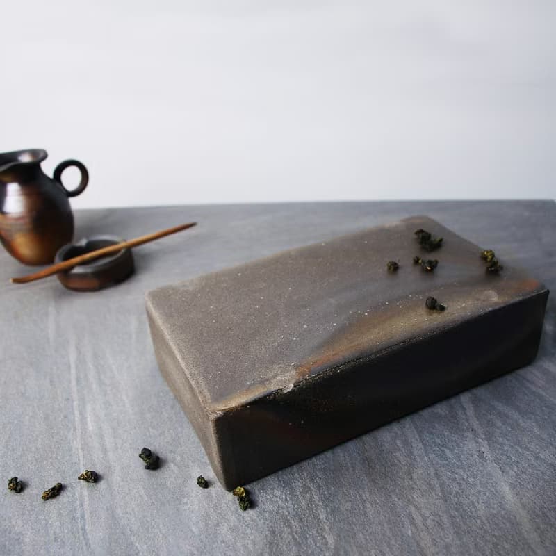 方磚壺承無孔 新彩燒 柴燒陶藝 手作作品 茶盤 | 陳威恩作品
