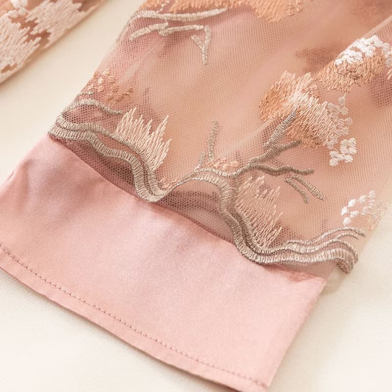 【MEDUSA】新中式粉紅刺繡小禮服(M-XL) | 禮服洋裝 媽媽禮服
