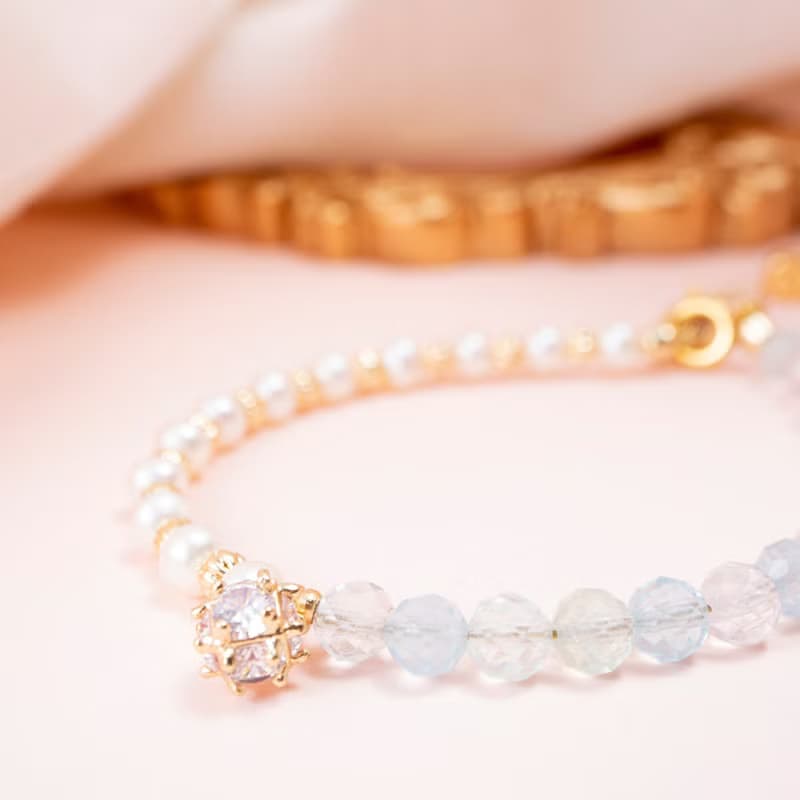 潺潺設計款 | 摩根石 | 珍珠 | 天然能量手鏈