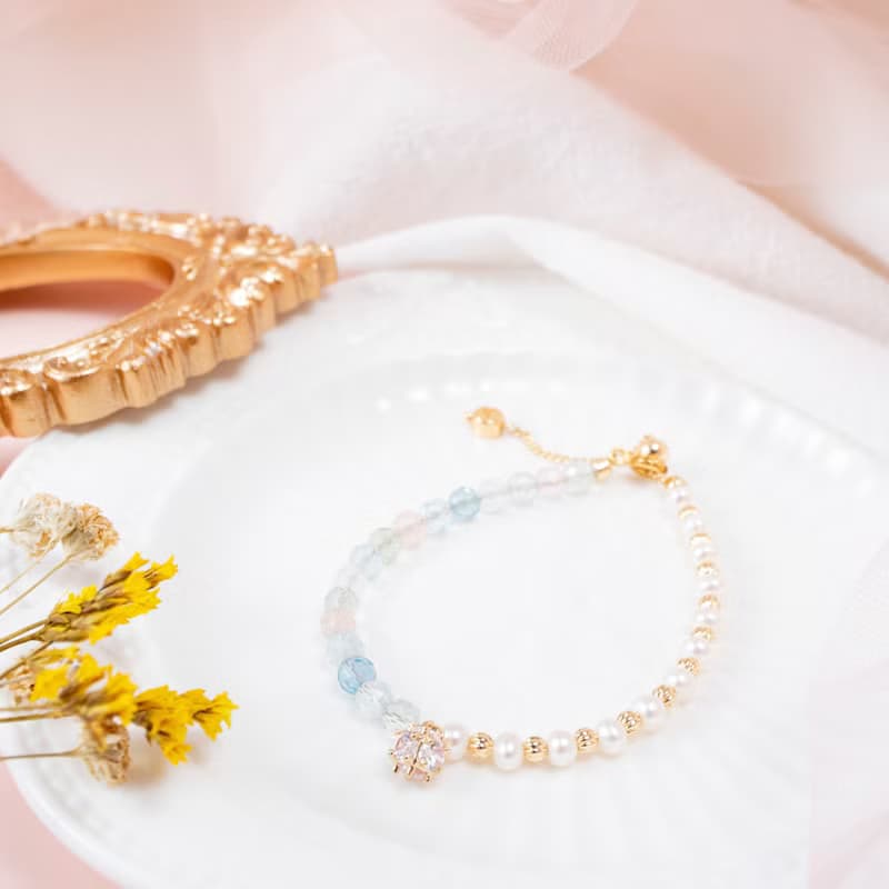 潺潺設計款 | 摩根石 | 珍珠 | 天然能量手鏈