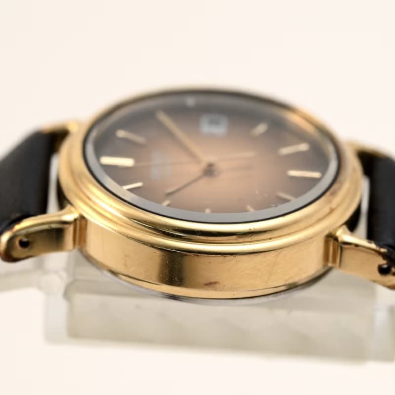 SEIKO 女性用腕時計 QUARTZ 1971製 date Round shape Brown Dial Ref.3422-0050 手錶