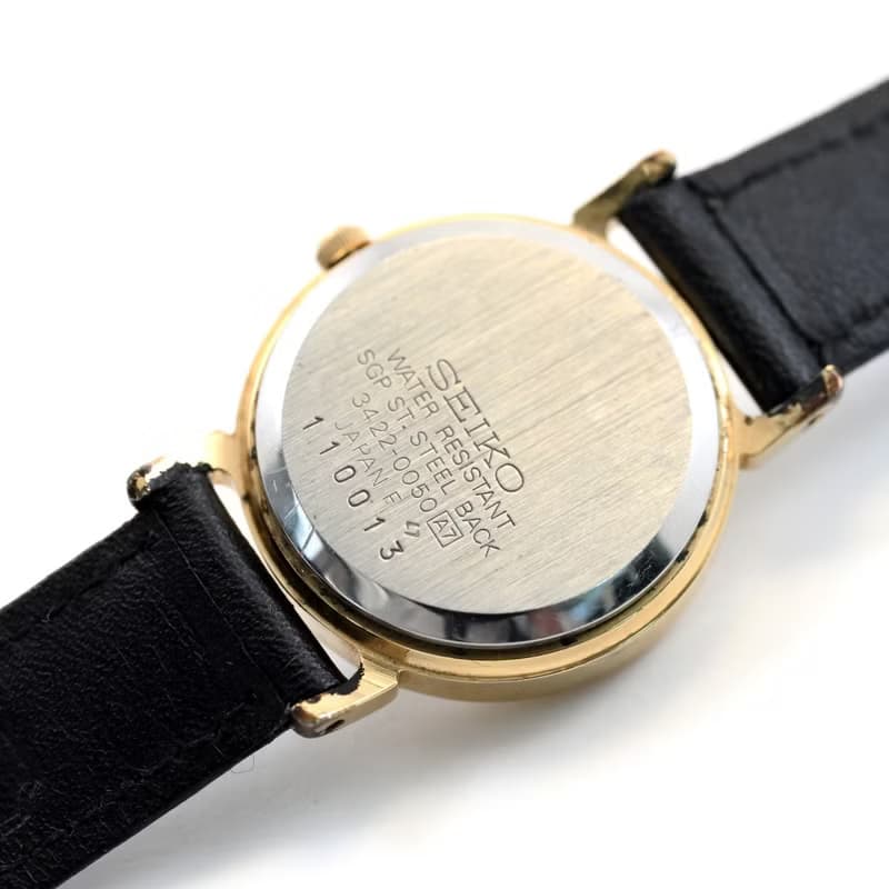 SEIKO 女性用腕時計 QUARTZ 1971製 date Round shape Brown Dial Ref.3422-0050 手錶