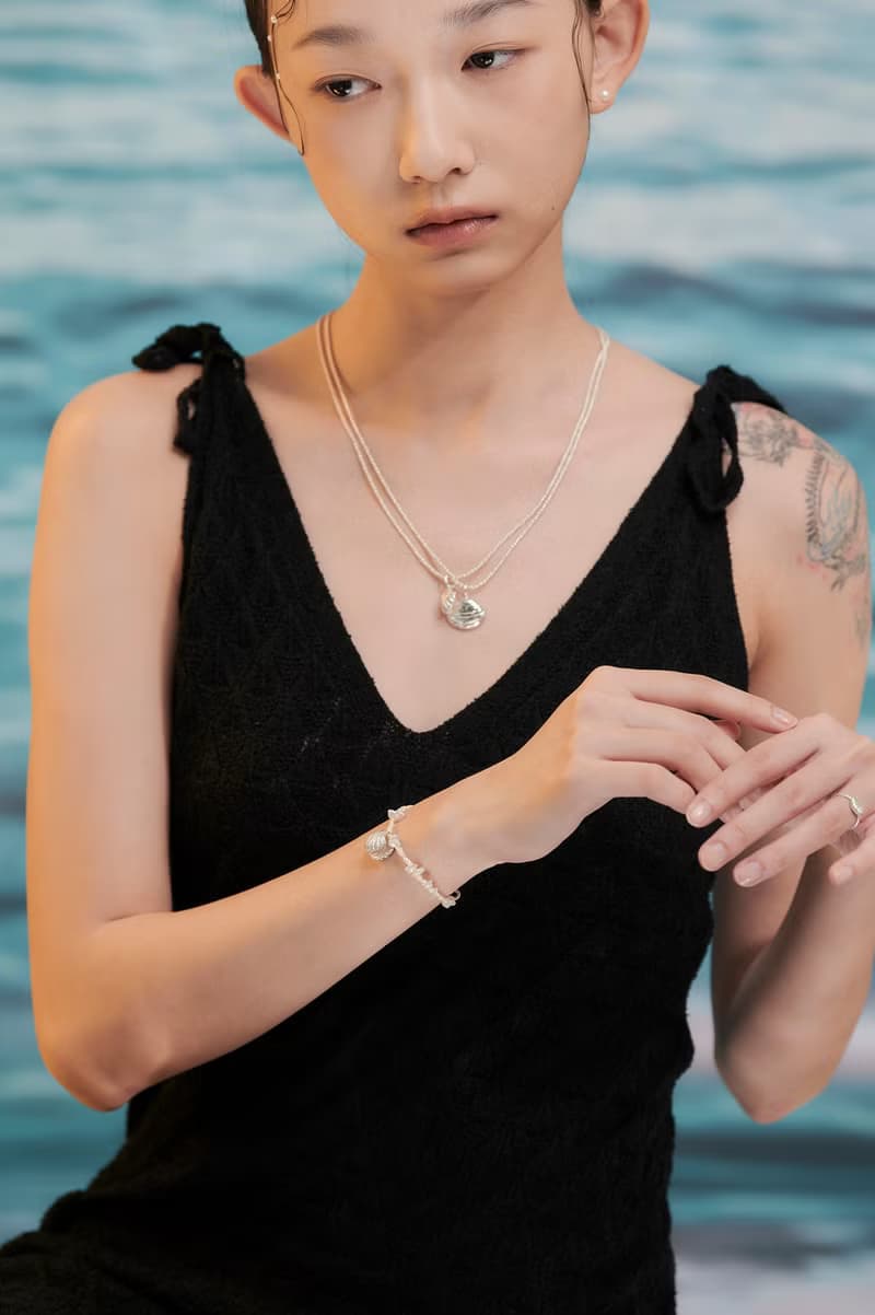 貝殼純銀長項鍊 silver shell necklace