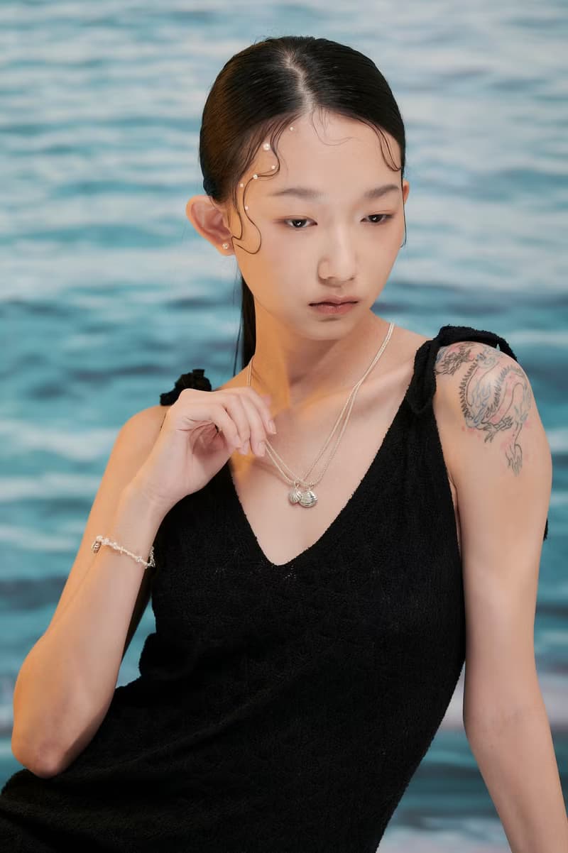 貝殼純銀長項鍊 silver shell necklace