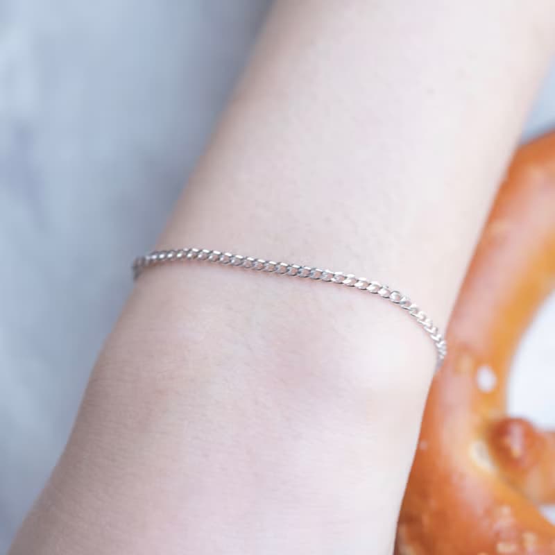 個性鏈條風格925純銀手鍊