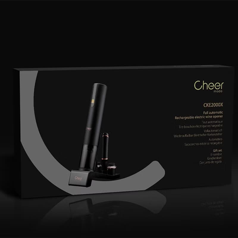 【免運特惠】全自動紅酒電動開瓶器4合一禮盒套裝/cheer