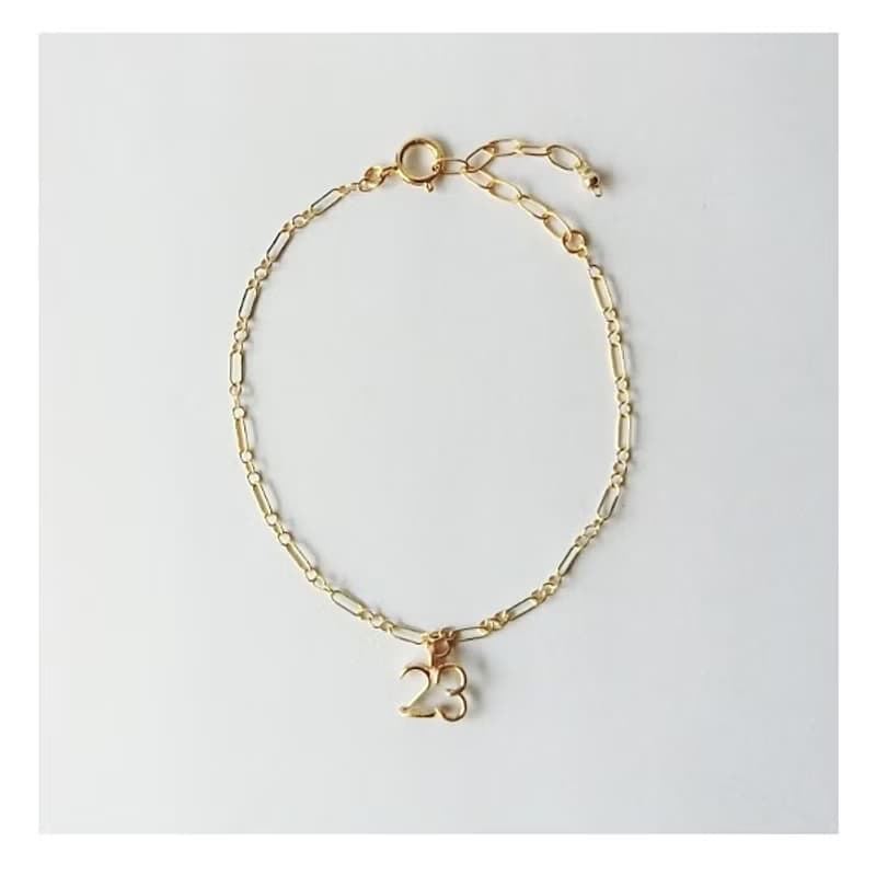 数字(ナンバー)2ケタチェーンブレスレット