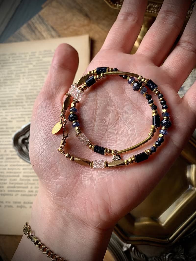 -仰望繁星-天然水晶手鏈/黃銅手鍊