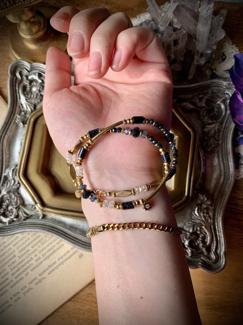 -仰望繁星-天然水晶手鏈/黃銅手鍊