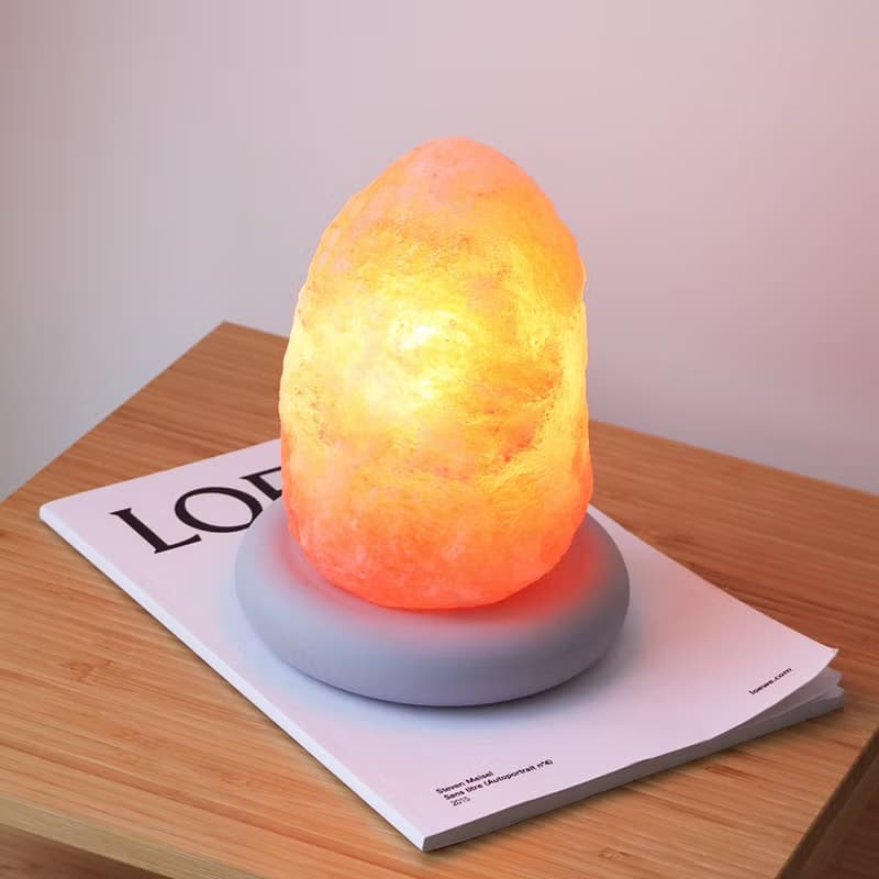 3-4kg 玫瑰鹽燈 I 清水模系列 I 三款底座 I 招財聚氣 淨化磁場母