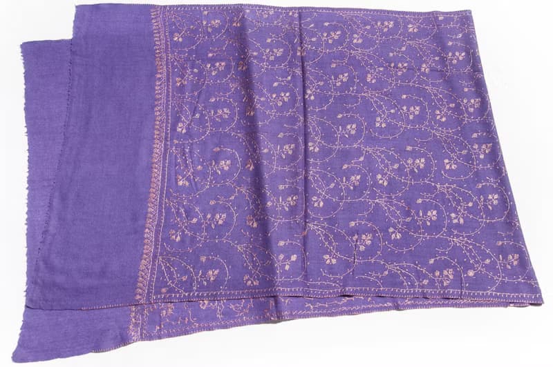 喀什米爾Cashmere/羊絨圍巾/純羊毛圍巾披巾/戒指絨披肩-刺繡花朵