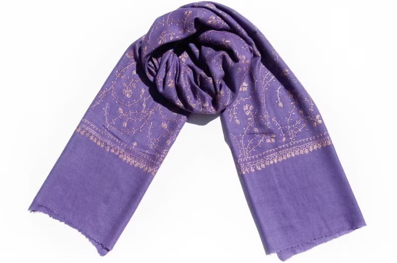 喀什米爾Cashmere/羊絨圍巾/純羊毛圍巾披巾/戒指絨披肩-刺繡花朵