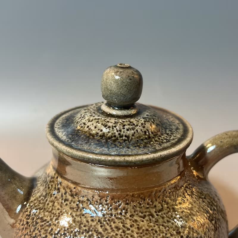 柴燒金彩冰煙茶壺 / 冰煙壺容量200cc /  小平凡手作