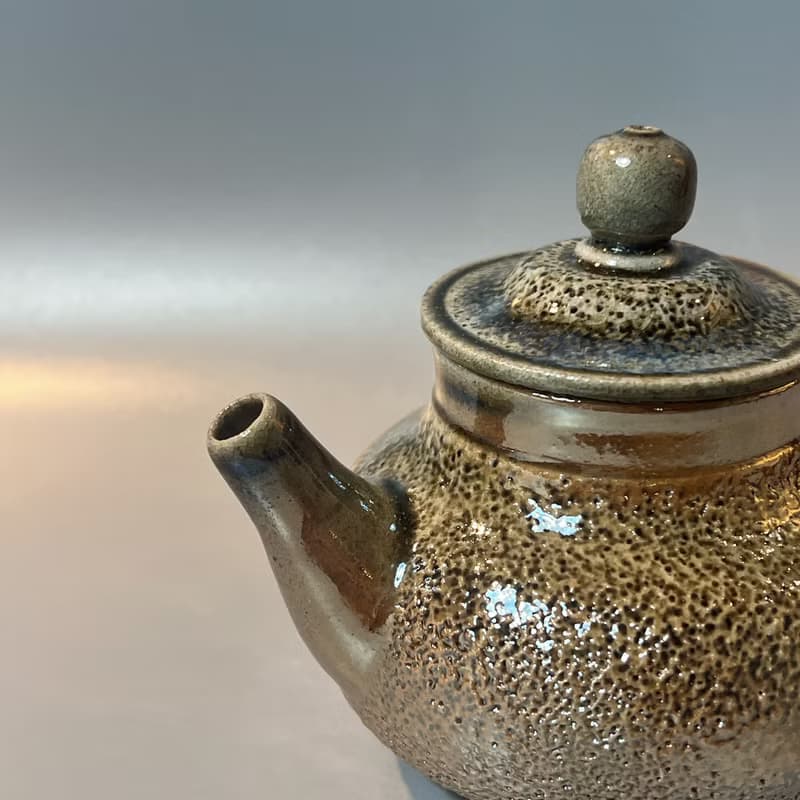 柴燒金彩冰煙茶壺 / 冰煙壺容量200cc /  小平凡手作