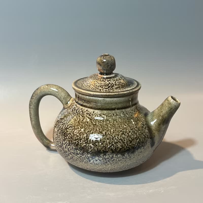 柴燒金彩冰煙茶壺 / 冰煙壺容量200cc /  小平凡手作