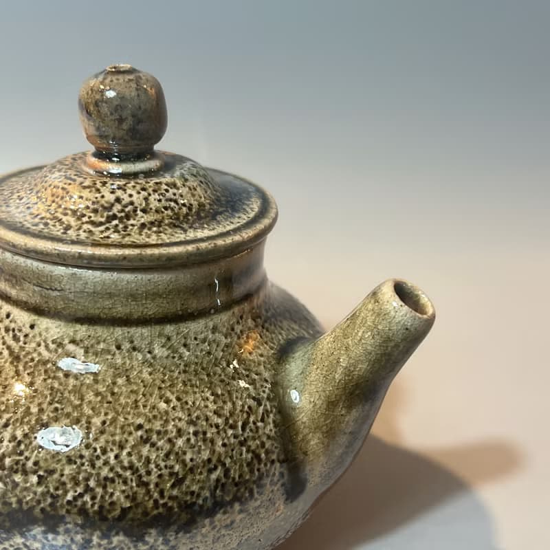 柴燒金彩冰煙茶壺 / 冰煙壺容量200cc /  小平凡手作