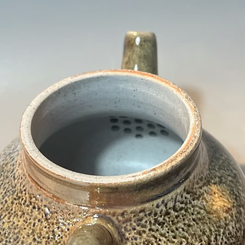 柴燒金彩冰煙茶壺 / 冰煙壺容量200cc /  小平凡手作