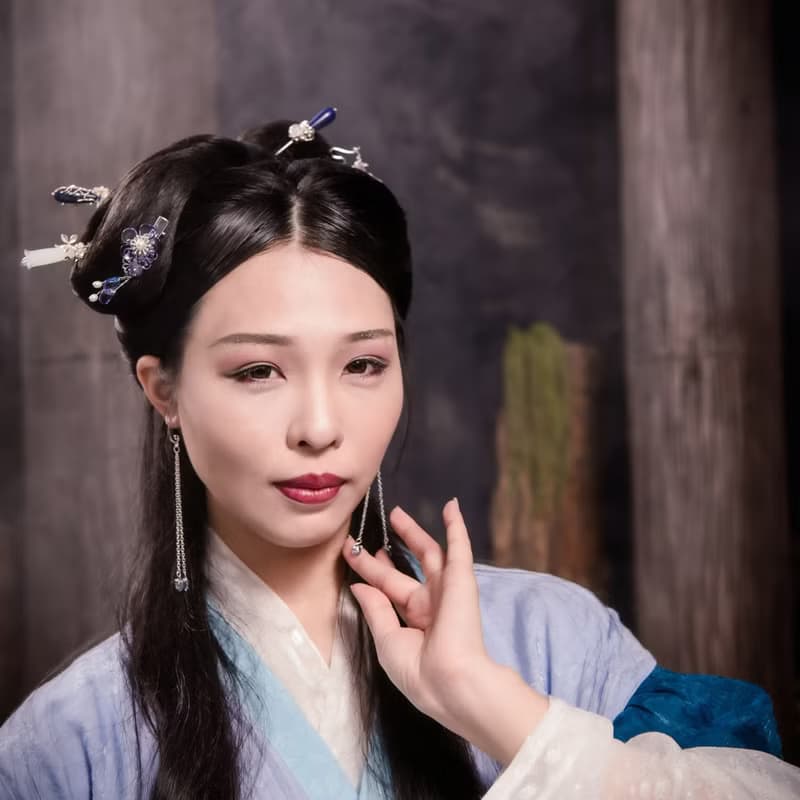 滴露耳環(水墨藍款)