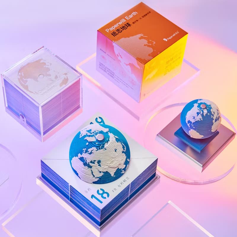 2025 3D 立體紙雕地球日曆【英文國際通用版】5色可選 - 順豐空運