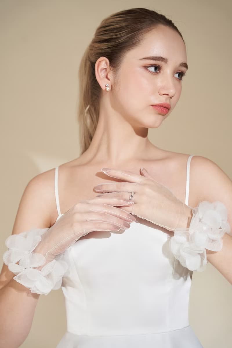 【New】Florence 甜美花朵短手套(配件)