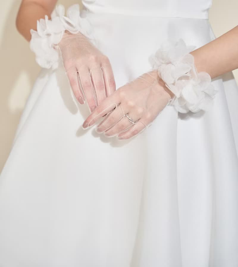 【New】Florence 甜美花朵短手套(配件)