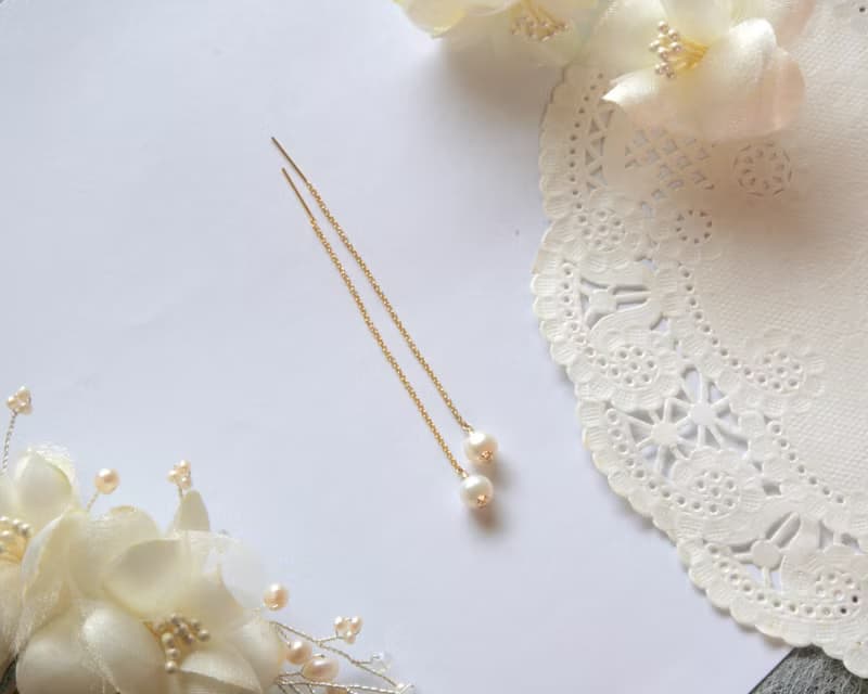 你是唯一 珍珠長耳環 耳線 可改夾式