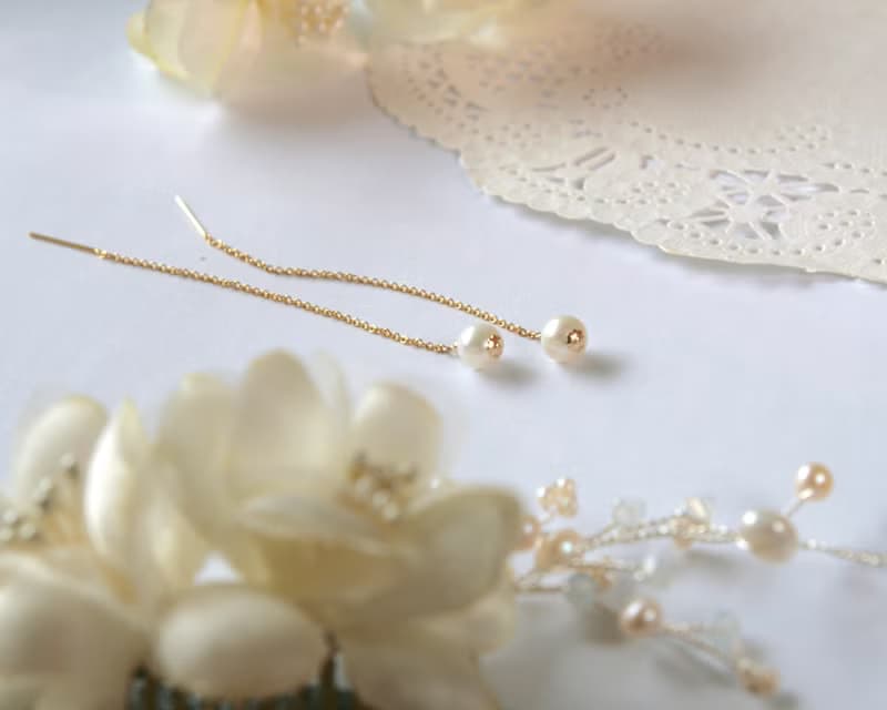 你是唯一 珍珠長耳環 耳線 可改夾式