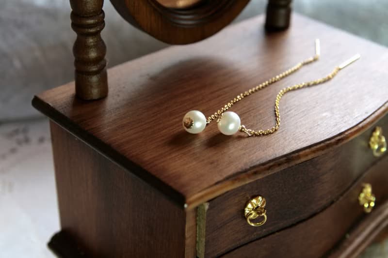 你是唯一 珍珠長耳環 耳線 可改夾式