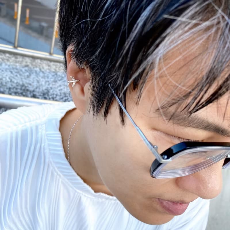 MIH 金工首飾 | 旅途 飛機 純銀耳骨夾 airplane silver earcuff