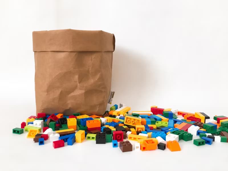 Eco-Friendly Kraft Paper Storage Basket for Toys, Baby Items, Office Supplies