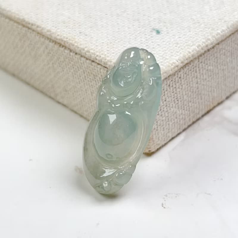 冰種翡翠彌勒佛 | 天然緬甸玉翡翠A貨 | 送禮