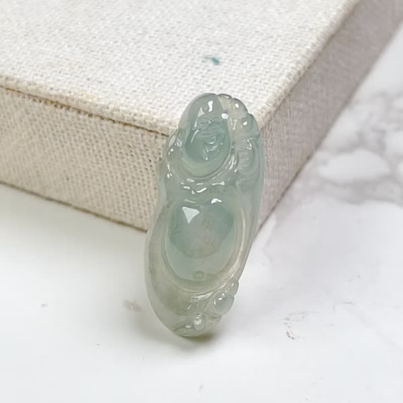 冰種翡翠彌勒佛 | 天然緬甸玉翡翠A貨 | 送禮