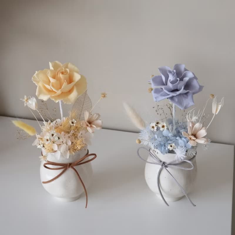 永生玫瑰盆花 兩色 情人節禮物 開幕盆花 居家擺設 送禮