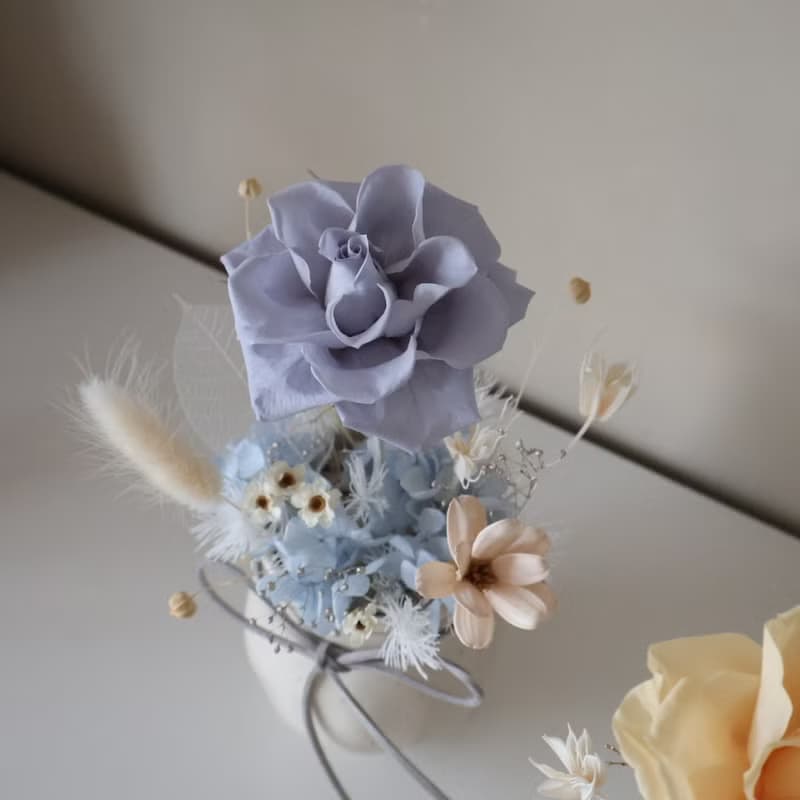 永生玫瑰盆花 兩色 情人節禮物 開幕盆花 居家擺設 送禮