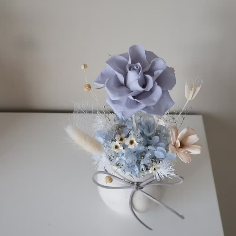 永生玫瑰盆花 兩色 情人節禮物 開幕盆花 居家擺設 送禮