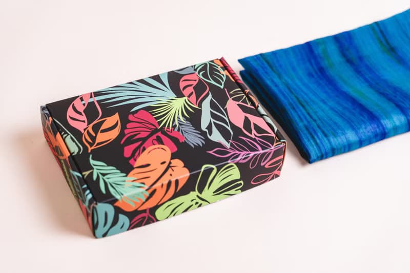 100% Mulberry Silk Scarf – Hand Dyed, Lightweight, Peacock Blue